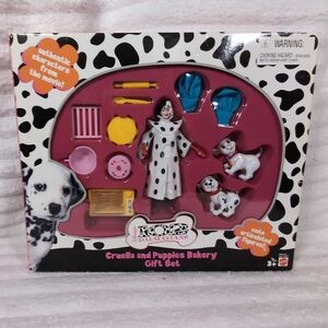Disney 102 Dalmatians Cruella & Puppies Bakery Gift Set 2000 Mattel NEW IN BOX